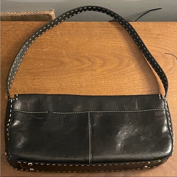 Black Leather Satchel by El Portal - Great Used Condition! - Picture 3 of 11